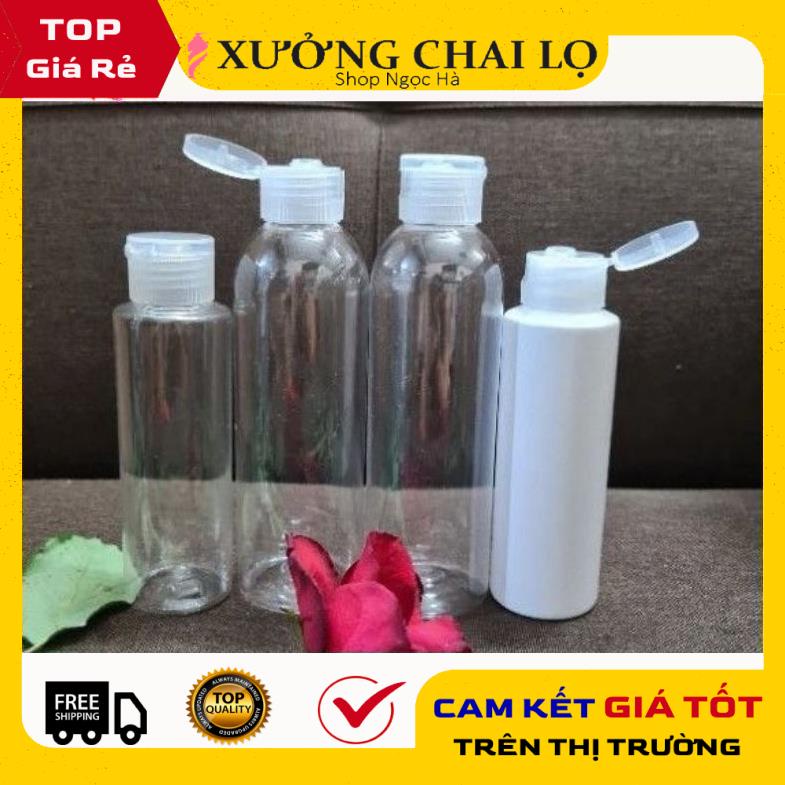 Chai Chiết Mĩ Phẩm ❤ GIÁ RẺ NHẤT ❤ Chai nhựa pet nắp bật 250ml,200ml,150ml chiết mỹ phẩm , phụ kiện du lịch