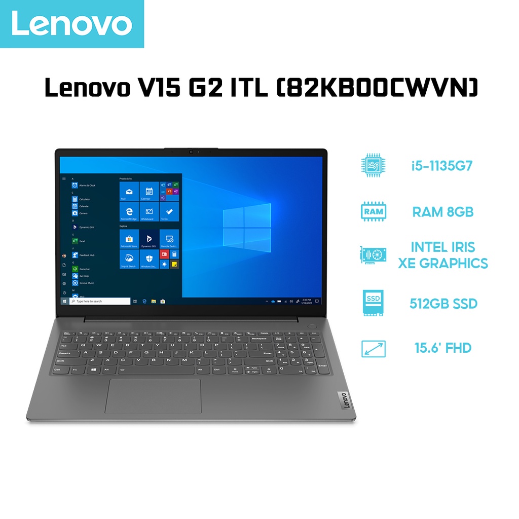 Laptop Lenovo V15 G2 ITL (82KB00CWVN) i5-1135G7 8GB 512GB 15.6' FHD Win 10 | WebRaoVat - webraovat.net.vn