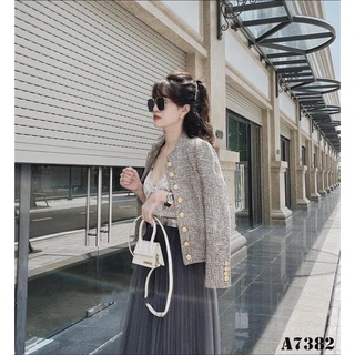 Áo dạ cổ trụ A7382