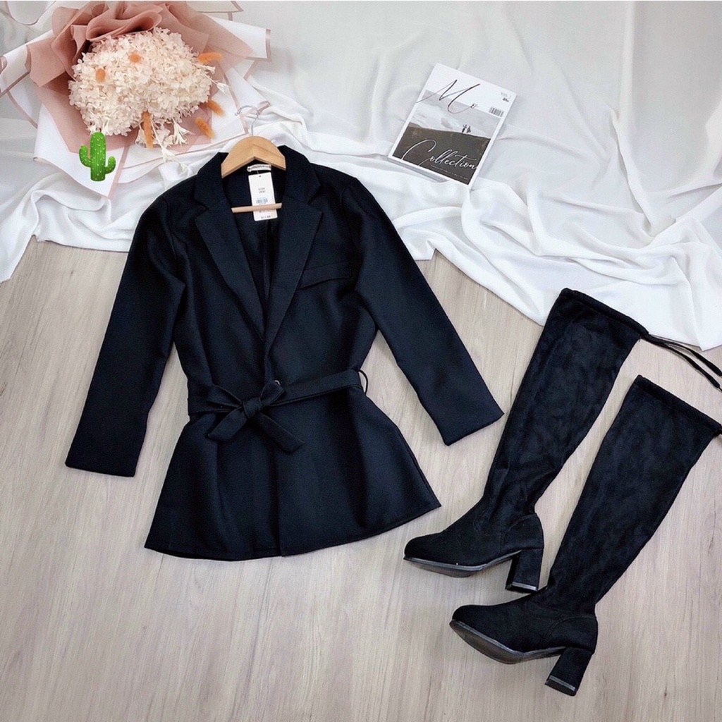 áo vest cột eo tay dài