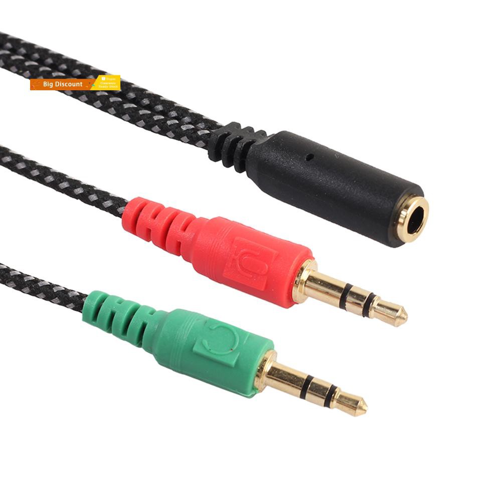Cáp chia tai nghe LENOVO chuyển đổi giắc cắm 3.5mm 2 đầu sang 1