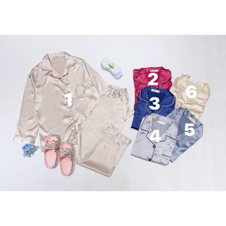 Set đồ ngủ lụa trơn nhiều màu-shopforgirl