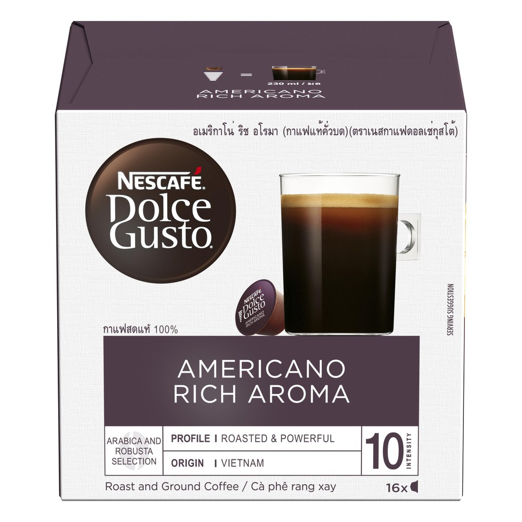 Hộp 16 Viên Nén Cà Phê Rang Xay Nescafe Dolce Gusto – Americano (128g)