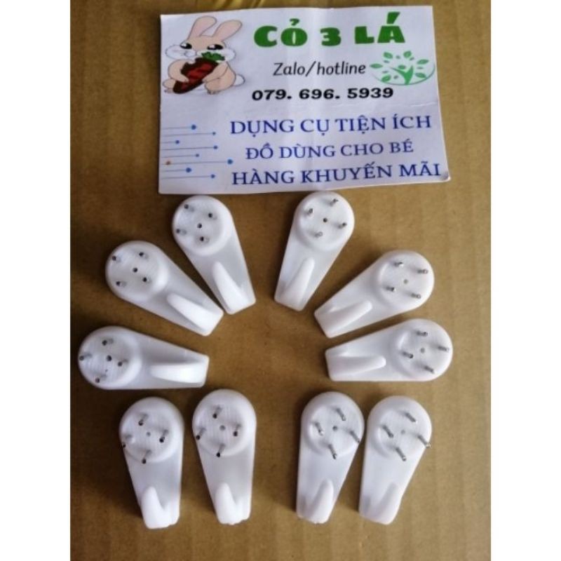 set 10 móc đinh size 4*2cm, đóng tường treo vật dụng.