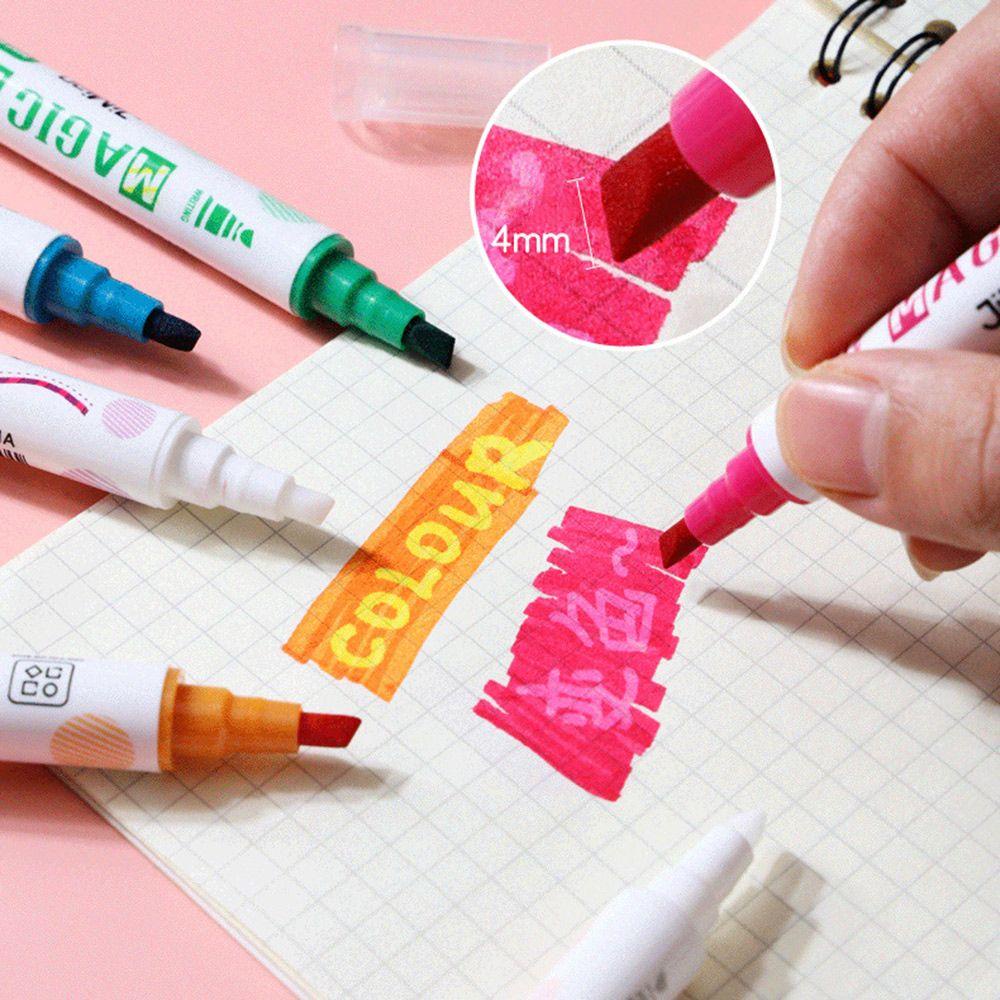 CHOOKEY Set 10 Bút Dạ Quang Hai Đầu Thay Đổi Màu Sắc