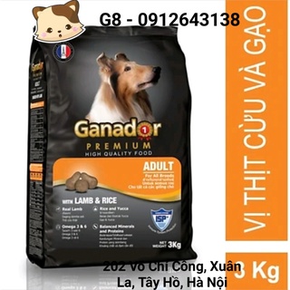 3kg - Ganador adult vị thịt cừu & gạo Lamb & Rice - Thức ăn cho chó trưởng thành
