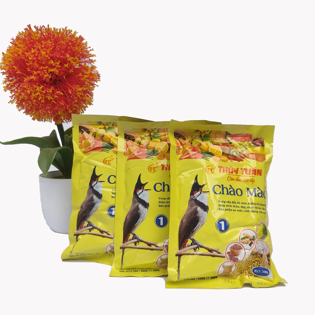 CÁM CHO CHIM CHÀO MÀO [ COMBO 3 GÓI x 200gr]- PHỤ KIỆN ĂN UỐNG CHO CHIM GIÁ RẺ