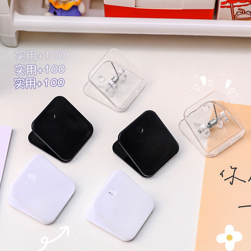 Kẹp Giấy Trong Suốt Hình Vuông Nhỏ Nhắn Dành Cho Học Sinh/Văn Phòng