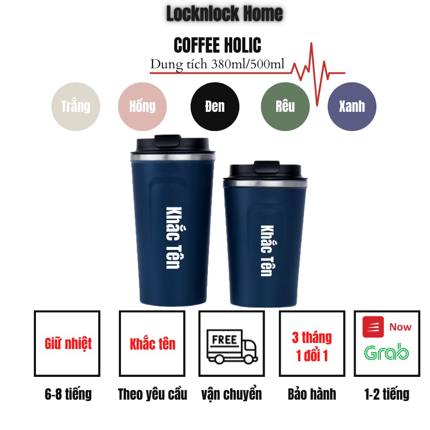 [QUÀ TẶNG 0Đ] Ly Giữ Nhiệt Hàn Quốc Inox 304 Coffee Cao Cấp, Bình Giữ Nhiệt Cafe 4-10H Bảo Hành 6 tháng - LOCKNLOCKHOME