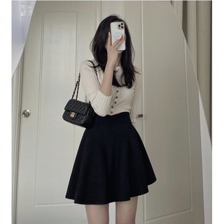 Chân váy xoè nhung tăm mẫu mới