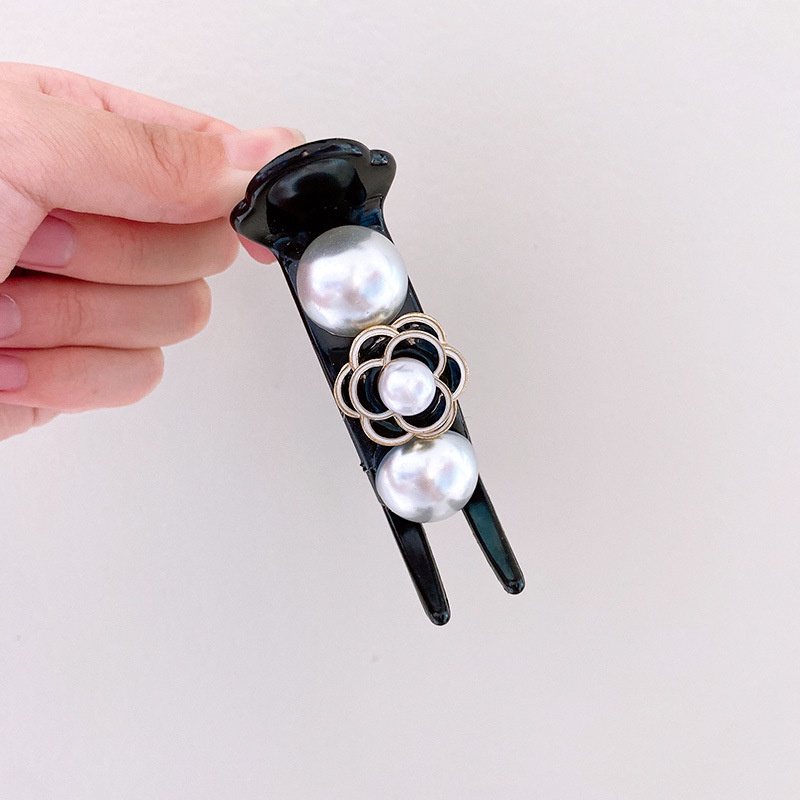 Kẹp Tóc Đính Hoa Trà Và Ngọc Trai Nhân Tạo Phong Cách Retro 2022