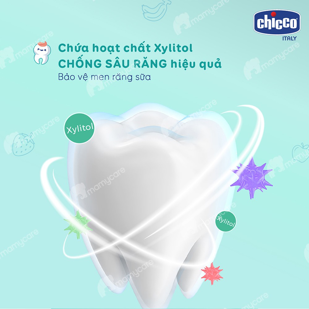 Kem đánh răng nuốt được cho bé Chicco hương trái cây an toàn cho bé