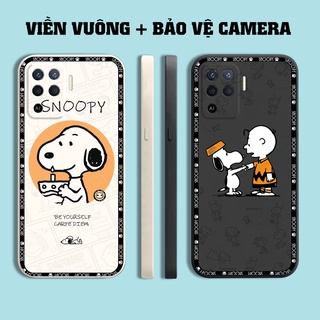 Ốp lưng Oppo A94 in hình chú chó dễ thương viền vuông và có  bảo vệ camera