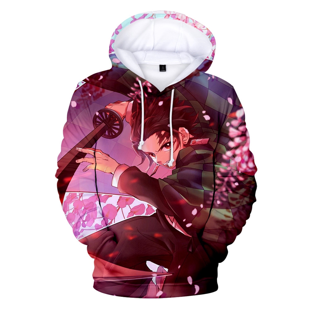 Áo hoodie dài tay in hình anime Kimetsu No Yaiba thời trang