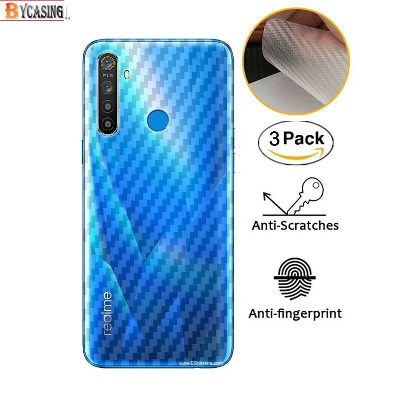 Miếng Dán Sợi Carbon Trong Suốt Bảo Vệ Mặt Sau Điện Thoại Realme 6i /6 Pro Realme 7i Realme 5 Pro Reno 3 Pro Realme 3 C11 C3 C2 C17