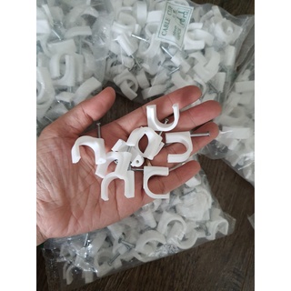 Combo 10 kẹp giữ dây điện kèm đinh vít size 8mm,12mm, 16mm