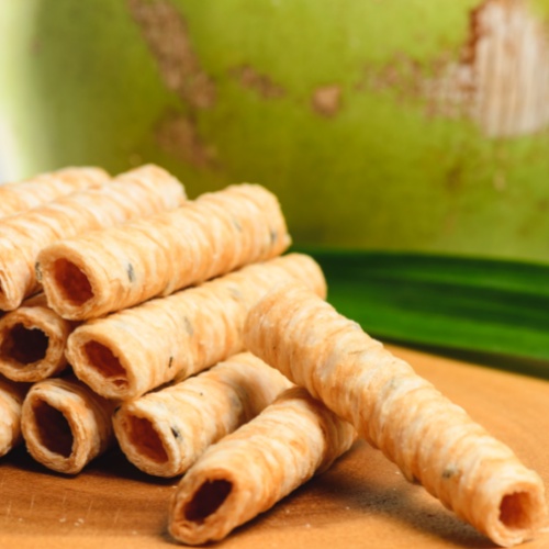 Bánh Kẹo Ăn Vặt Cuộn Dừa Thái Lan Kaew Vị Truyền Thống Thơm Ngon