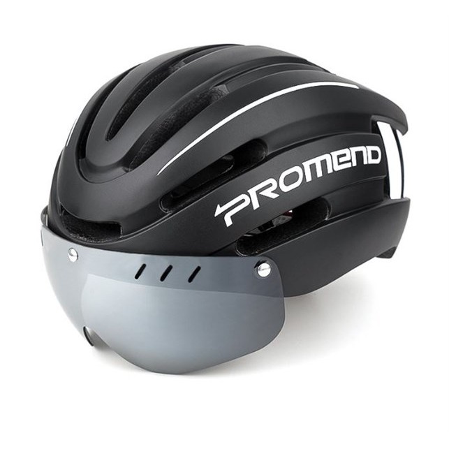 MŨ BẢO HIỂM ĐẠP XE THỂ THAO PROMEND CÓ KÍNH + ĐÈN HẬU