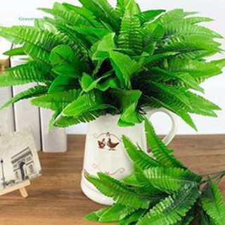 Lá giả trang trí, cành dương xỉ 7 nhánh cao 42cm LJ-77