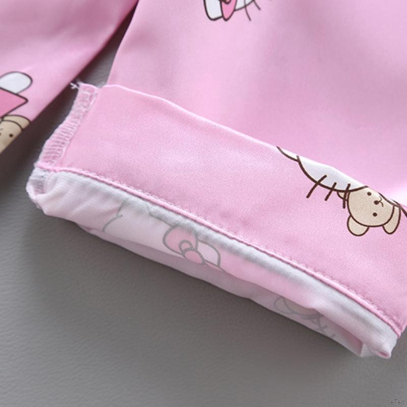 Bộ Đồ Ngủ 2 Món In Hình Hello Kitty Đáng Yêu Cho Bé Gái Se7En