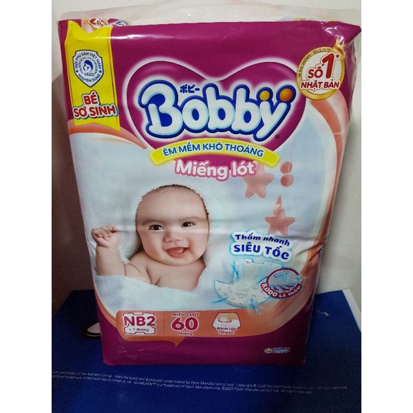 Combo 1 gói bobby miếng lót Newbon 2-60 miếng