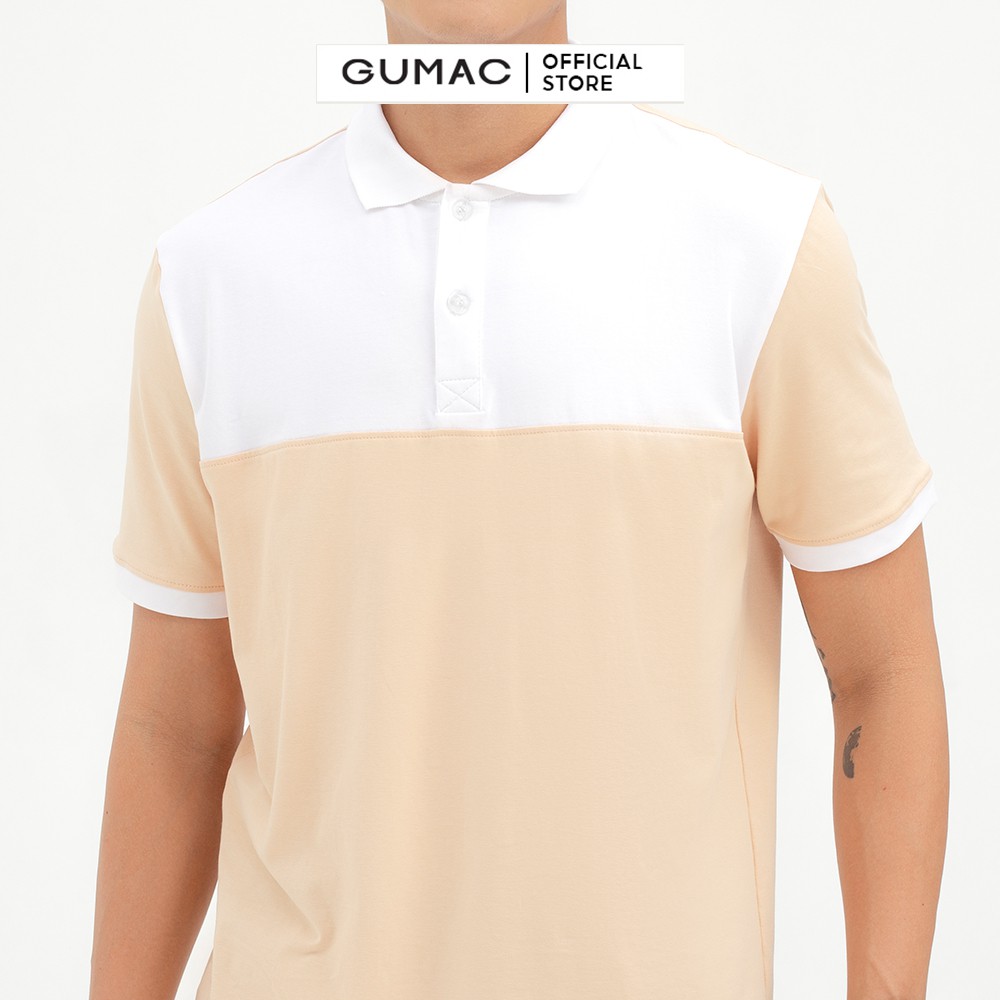 [Mã WABRGD12 giảm 10% đơn 250K] Áo polo nam thời trang GUMAC thiết kế phối màu ATNB551 - chất liệu cotton 2 chiều | BigBuy360 - bigbuy360.vn