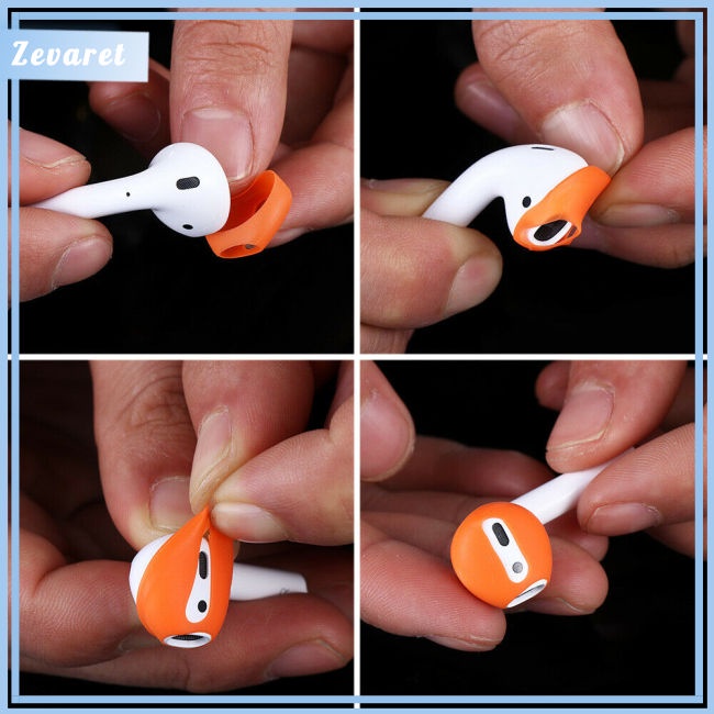 Set 2 Cặp Nút Tai Nghe Bằng Silicon Chống Trượt Dành Cho Tai Nghe Apple AirPods