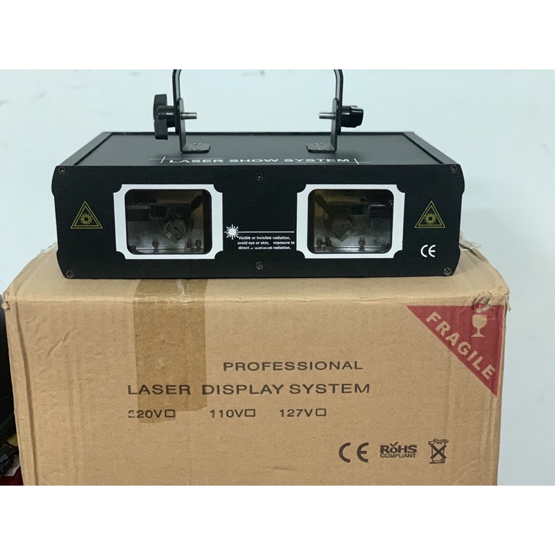 đèn laser 2 cửa 7 màu