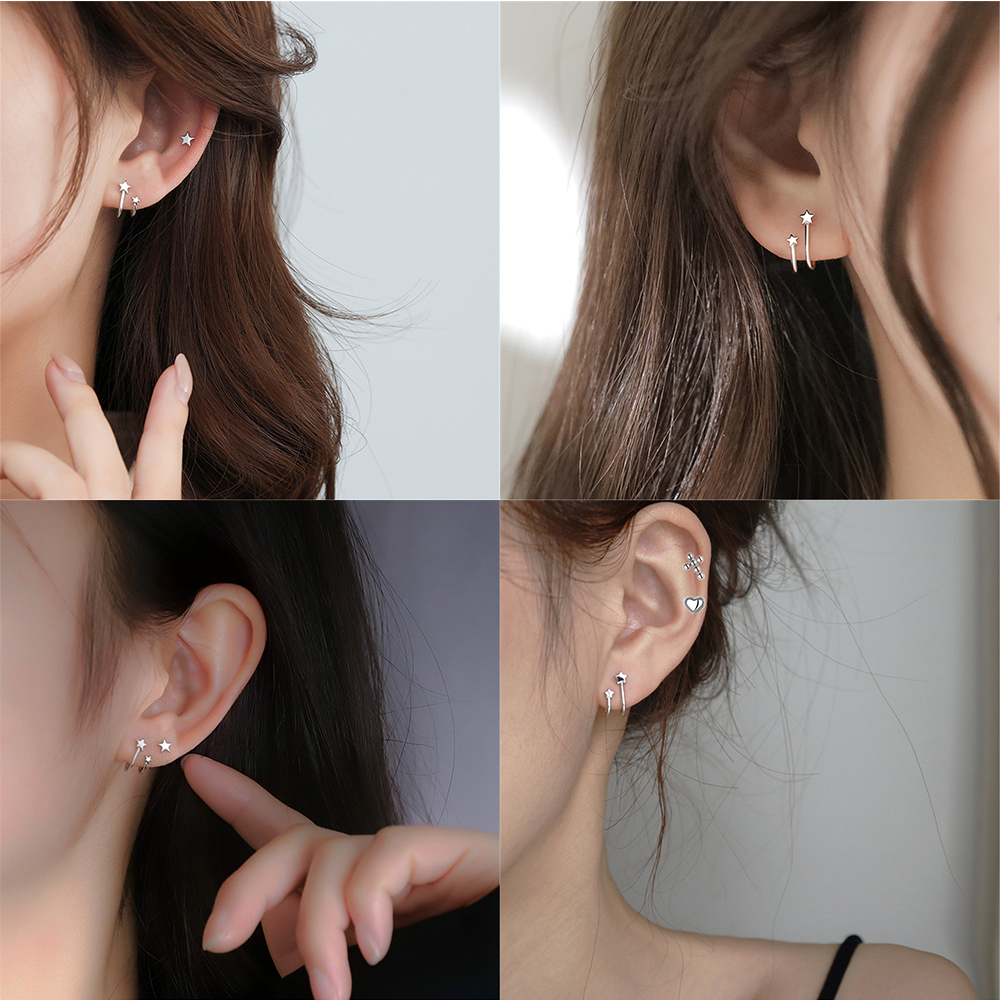 Hoa Tai Dáng Chữ U Hình Ngôi Sao Thời Trang Cho Nữ