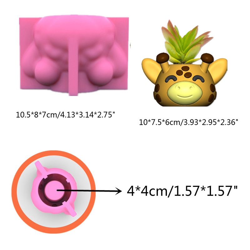 Khuôn Silicone Làm Chậu Hoa Diy