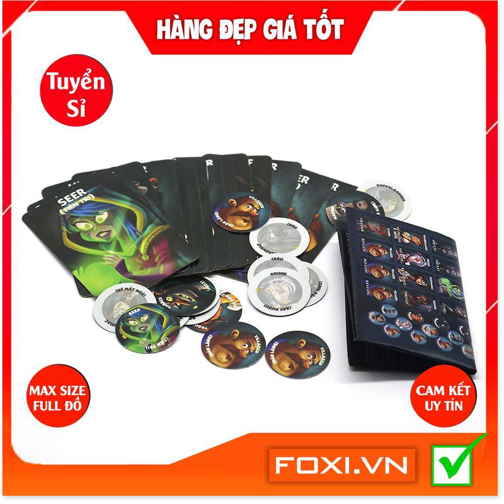 Boardgame Ma Sói One Night Ultimate Werewolf-Phiên bản Việt Hóa-Bài Cao Cấp-Trò chơi trí tuệ