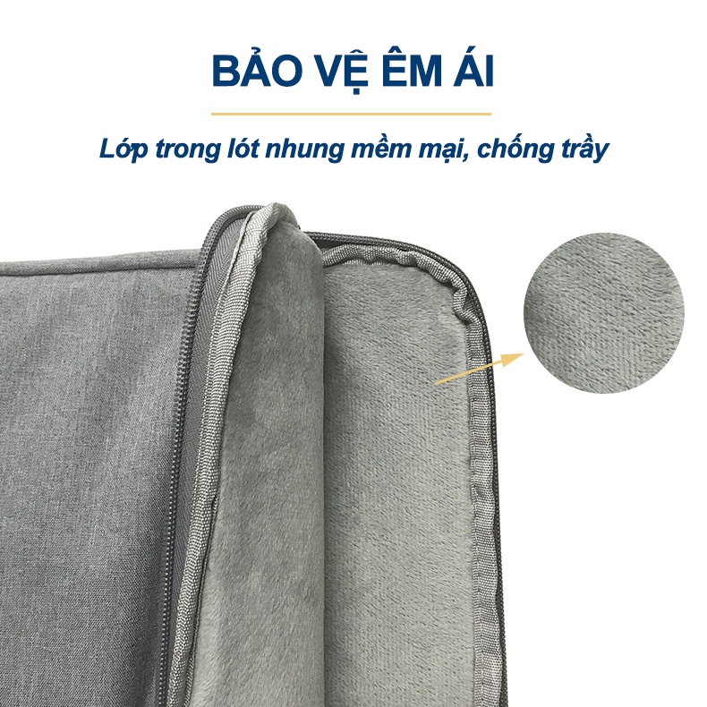 Túi Chống Sốc Laptop Hạn Chế Thấm Nước 13 Inch, 16 Inch Viền Da PU Màu Tương Phản Thời Trang Cá Tính