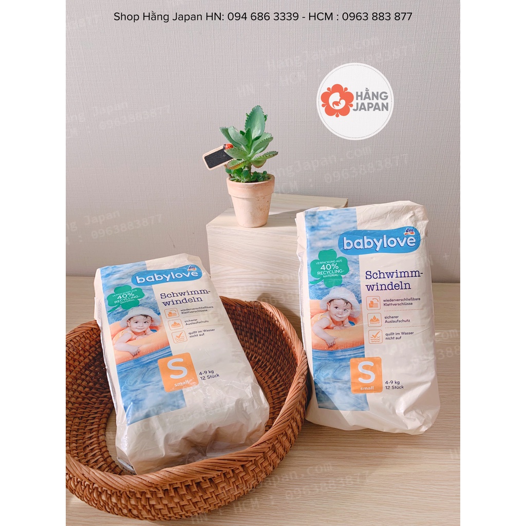 Bỉm bơi dán/quần Babylove Đức cho bé đủ sz: S/M/L từ 12-20kg