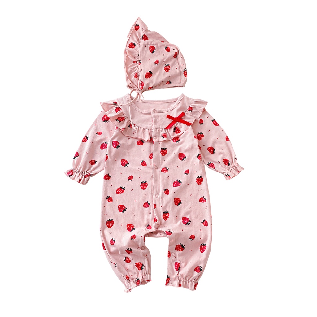 Bộ đồ liền thân Sanlutoz có mũ đội đầu tay dài thời trang dành cho bé gái