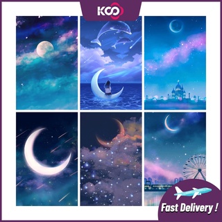 Bộ Tranh Đính Đá 5D Tự Làm Hình Phong Cảnh 30x40cm / 40x50cm