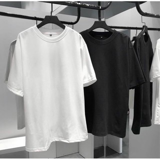 Áo thun nam trơn tay ngắn,cổ tròn dáng unisex tay ngắn Basic Tee phông trơn