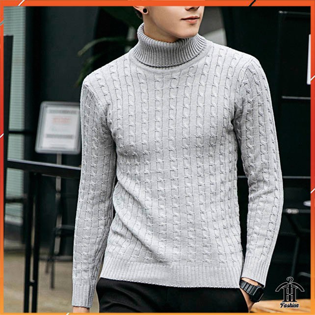 Áo len nam cổ lọ vặn thừng sợi len dày dặn ấm áp kiểu dáng hàn quốc AL114 | BigBuy360 - bigbuy360.vn