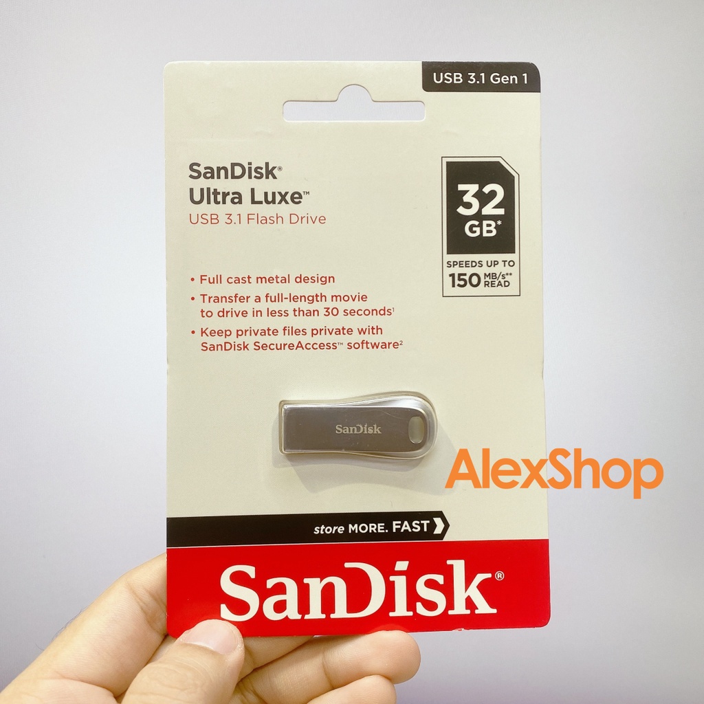 [Chính Hãng BH5 năm] USB SanDisk CZ74 32Gb 3.1 150MB/s Chính Hãng Có Tem Chính Hãng