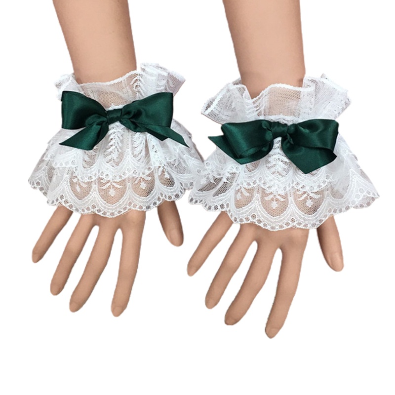 Vòng Đeo Tay Phối Ren Nơ Nhiều Màu Hóa Trang Cô Hầu Gái Phong Cách Lolita Nhật Bản