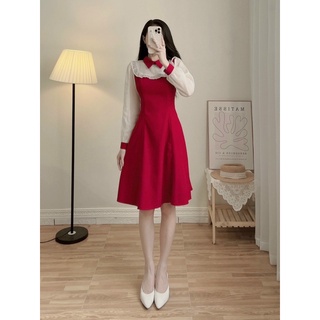 Váy nhung tăm cổ đức