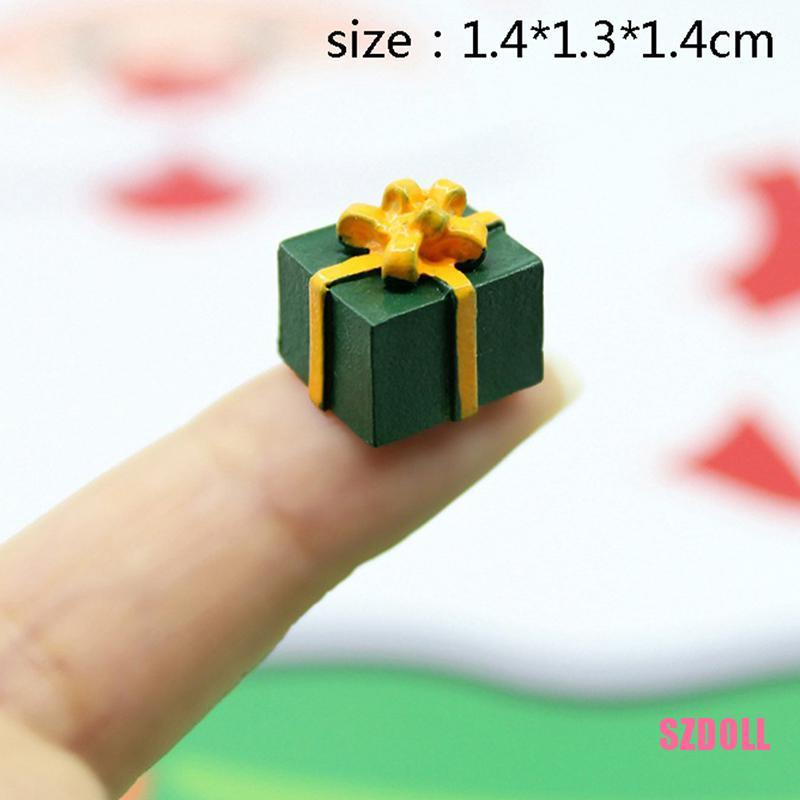 Set 5 Hộp Quà Tặng Giáng Sinh Mini 1/12 Cho Nhà Búp Bê