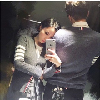 TB - ÁO LEN DỆT KIM CARDIGAN CASHMERE THOM BROWN, NHIỀU MÀU 4 SỌC TRẮNG, ĐỦ TAGS, CỜ SAU GÁY, MENSWEAR CARDIGAN