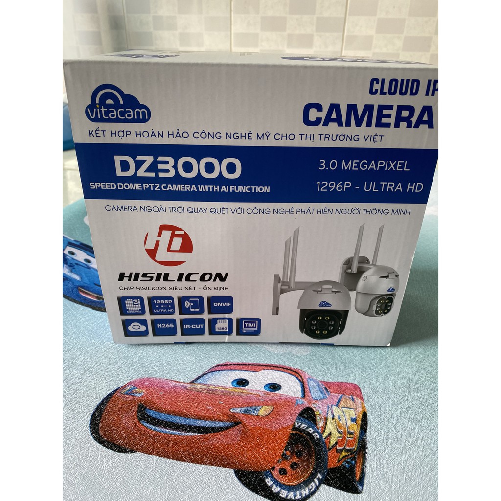 Camera IP Vitacam DZ3000 - 3.0Mpx ngoài trời - chuẩn H.265X (bảo hành 24T)