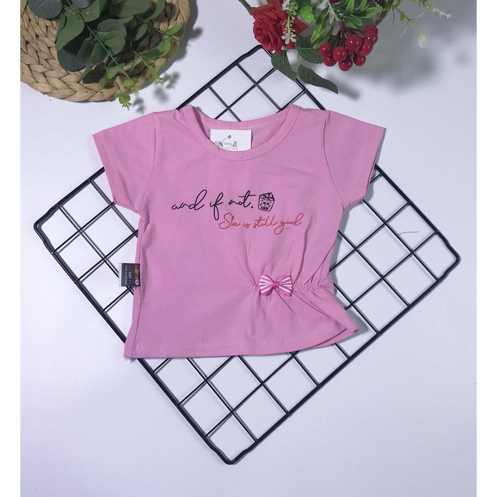 Áo thun cotton cho bé gái từ 6-16 kg