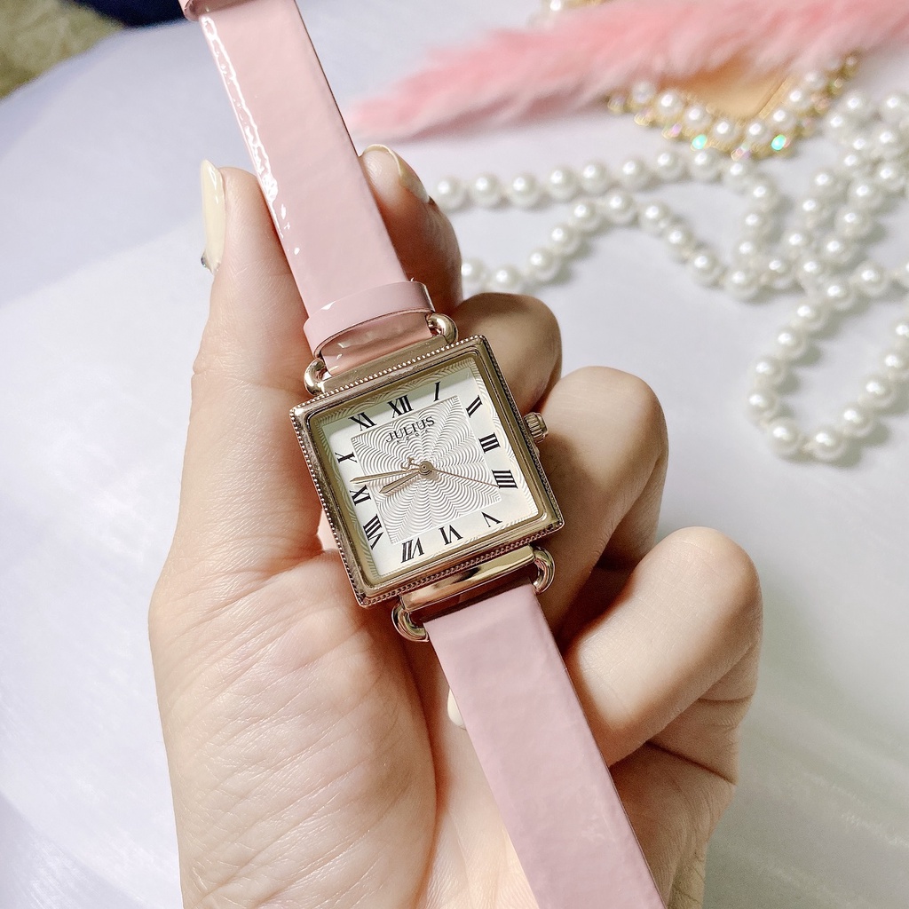 Đồng hồ nữ Julius dây da mặt vuông Ja-1266
