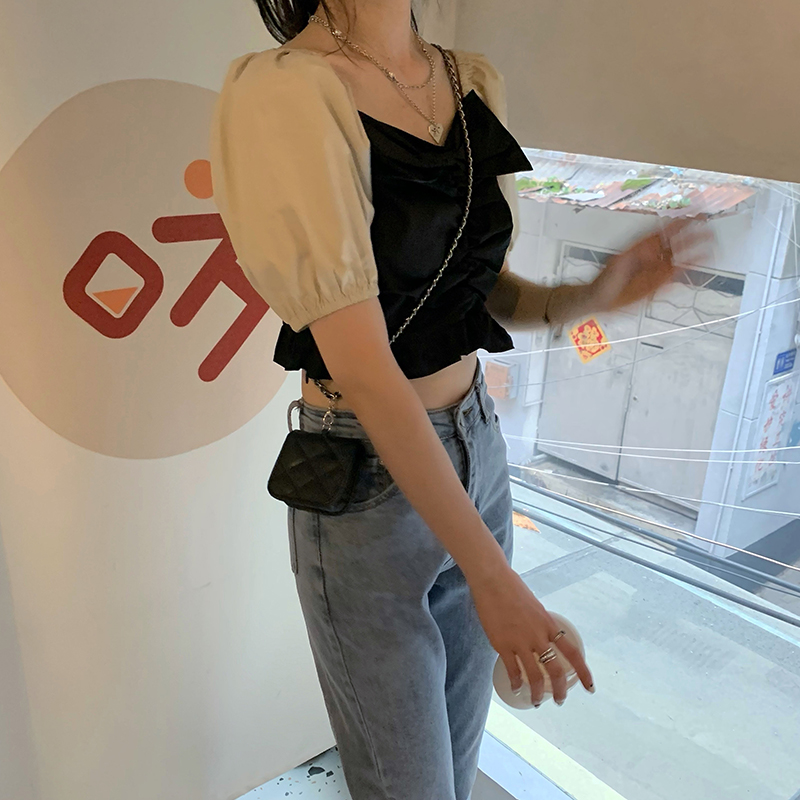 đầm ulzzang Tay Ngắn Có Chi Tiết Nơ Thời Trang Phong Cách Hàn Quốc Cho Nữ | BigBuy360 - bigbuy360.vn