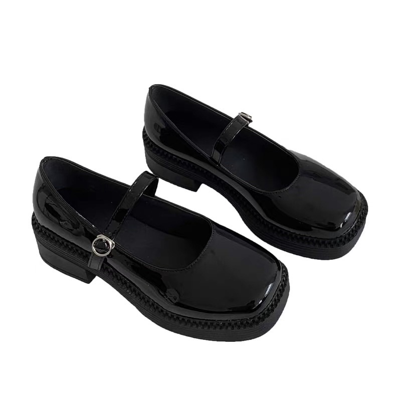 Giày lolita quai ngang KERRY mũi vuông đế cao 5cm phong cách vintage