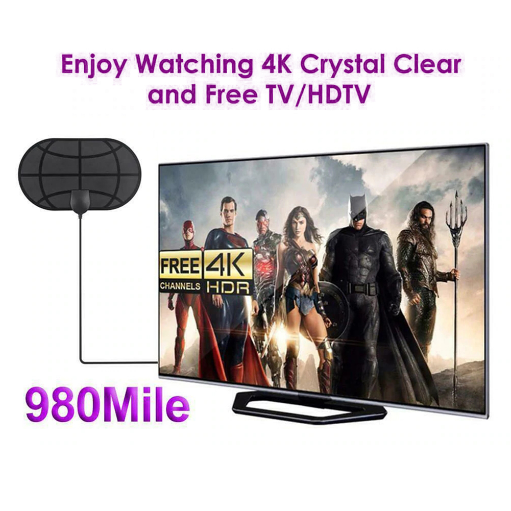 Ăng-ten truyền hình kỹ thuật số Máy thu trong nhà Sóng mặt đất Ăng-ten HDTV nhỏ Có thể được dán ăng-ten DVB-T2