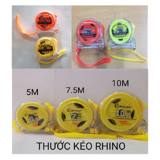 Thước kéo Rhino 5m- 7,5m -10m nhựa ( Lỗ Ban)