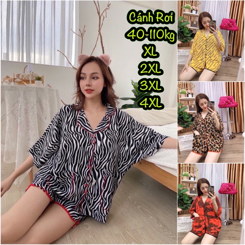(40-110kg) Đồ Bộ Cánh Rơi Lụa Nhật cao cấp 4 size - form rộng, chất vải mát